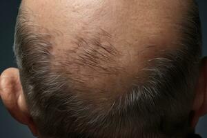 AI Generated Medical care closeup person men hair caucasian human adult health male problem beauty photo