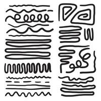 Marker strokes collection for your design works. Doodle lines, various dividers for web sites. EPS 10 vector