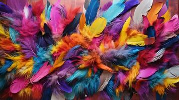 ai generado brillante rojo naturaleza azul pájaro exótico turquesa ligero de cerca diseño modelo animal foto