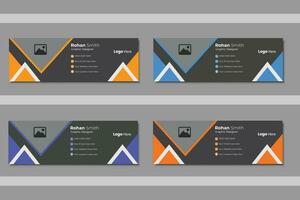 Modern and minimalist email signature or email footer template vector