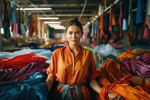 AI Generated Designer female store dress person dressmaker asian shop style women fashion clothes photo