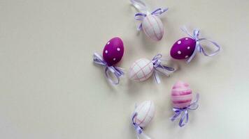 Colourful Easter Eggs. Vibrant, Festive Holiday Decorations Symbolizing Spring Celebration and Traditional Ornate Designs photo