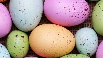 Colourful Easter Eggs. Vibrant, Festive Holiday Decorations Symbolizing Spring Celebration and Traditional Ornate Designs photo