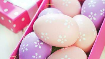 Colourful Easter Eggs. Vibrant, Festive Holiday Decorations Symbolizing Spring Celebration and Traditional Ornate Designs photo