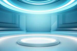 futuristic and clean stage blank center background photo