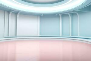 futuristic and clean stage blank center background photo