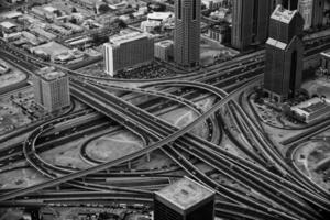 dubai skyline aerial view photo