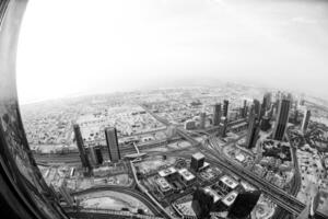 dubai skyline aerial view photo