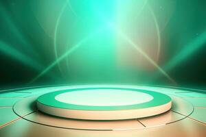 futuristic and clean stage blank center background photo