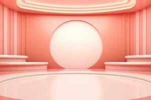 futuristic and clean stage blank center background photo