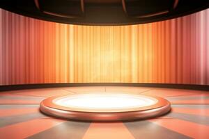 futuristic and clean stage blank center background photo