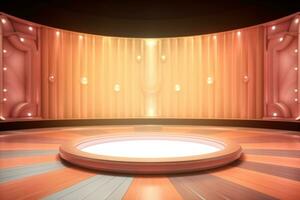 futuristic and clean stage blank center background photo