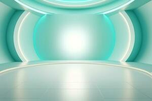 futuristic and clean stage blank center background photo