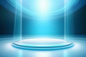 futuristic and clean stage blank center background photo