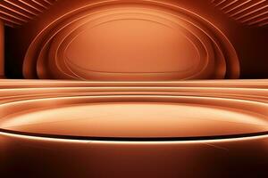 futuristic and clean stage blank center background photo