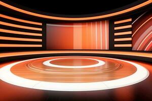 futuristic and clean stage blank center background photo