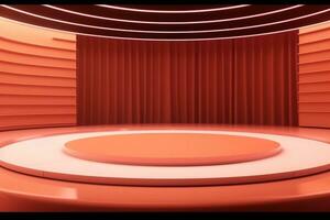 futuristic and clean stage blank center background photo