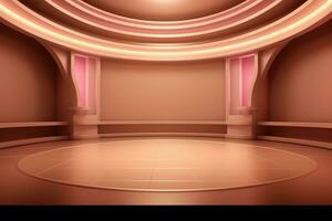 futuristic and clean stage blank center background photo