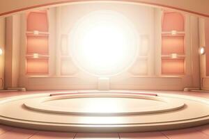 futuristic and clean stage blank center background photo