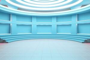 futuristic and clean stage blank center background photo