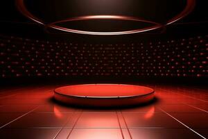 futuristic and clean stage blank center background photo