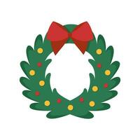 Christmas wreath isolated on white vector