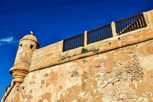 the wall of the old city of malta photo