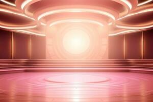 futuristic and clean stage blank center background photo