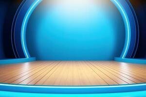 futuristic and clean stage blank center background photo