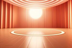 futuristic and clean stage blank center background photo