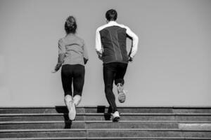 Couple exercising together photo