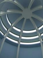 a circular ceiling with a circular window photo