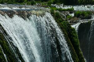 Scenic waterfall view photo