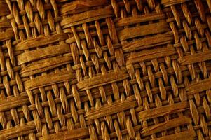 close up of a woven basket photo