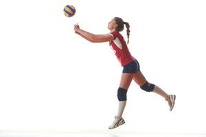 Girl playing volleyball photo