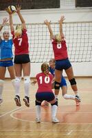 Women playing volleyball photo
