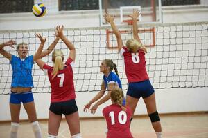 Women playing volleyball photo