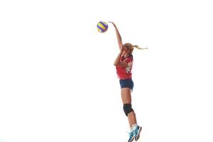 Woman playing volleyball photo