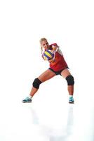 Woman playing volleyball photo