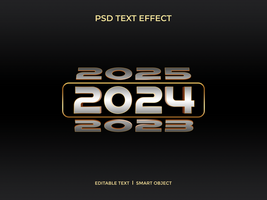 2024 glida stil text effekt psd