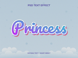 Prinzessin Text bewirken psd