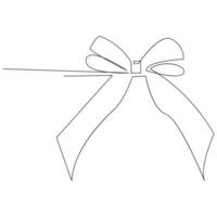 Ribbon one line continuous outline vector art drawing and simple minimalist design