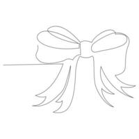 Ribbon one line continuous outline vector art drawing and simple minimalist design