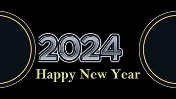 High quality Happy New year 2024 animated background video