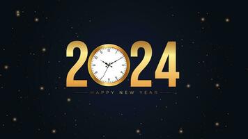 2024 Happy New Year Background Design. Greeting Card, Banner, Poster vector