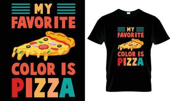 Pizza camiseta diseño vector gráfico.