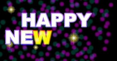 Happy New Year Coloring light effect Animation Backround video