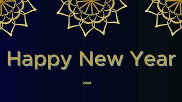Lycklig ny år mandala bakgrund animering video