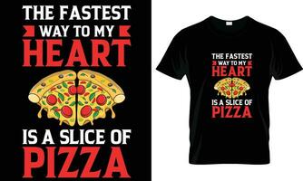 Pizza camiseta diseño vector gráfico.