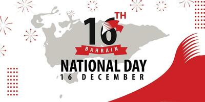 Vector Bahrain national day in December 16th, poster or banner celebrating independence